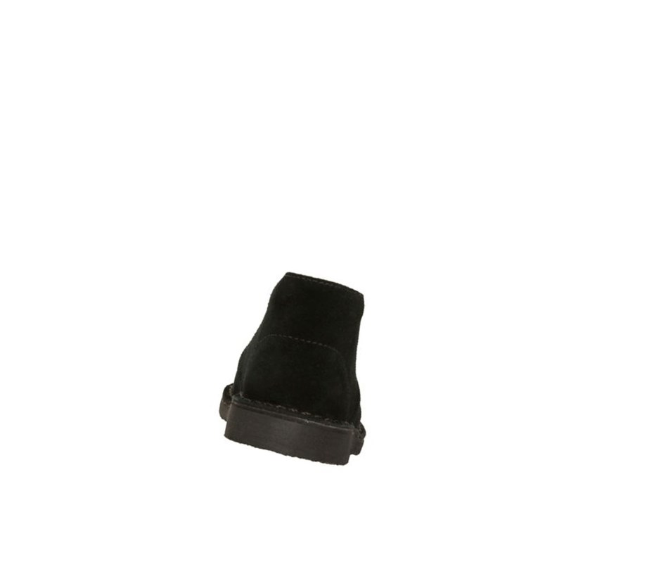 Clarks Original Wildleder Freizeitschuhe Jungen Schwarz | MNHL53076