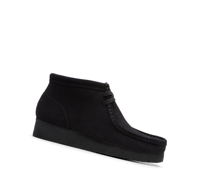 Clarks Original Wildleder Wallabee Damen Schwarz | SNFC30697