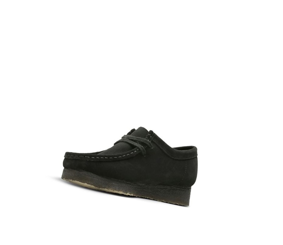 Clarks Original Wildleder Wallabee Damen Schwarz | YELT09162