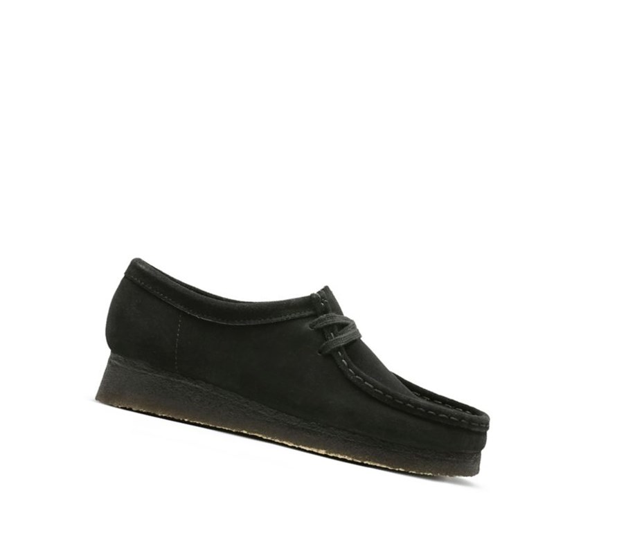 Clarks Original Wildleder Wallabee Damen Schwarz | YELT09162