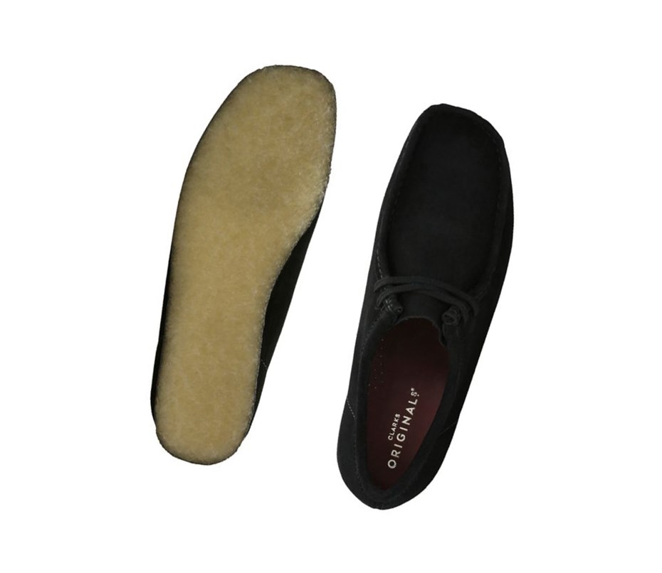 Clarks Original Wildleder Wallabee Herren Schwarz | ZBRL08956
