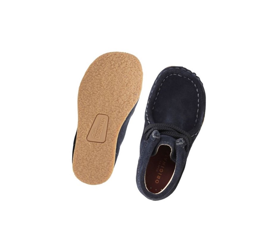 Clarks Original Wildleder Wallabee Mädchen Navy | DCPS05163