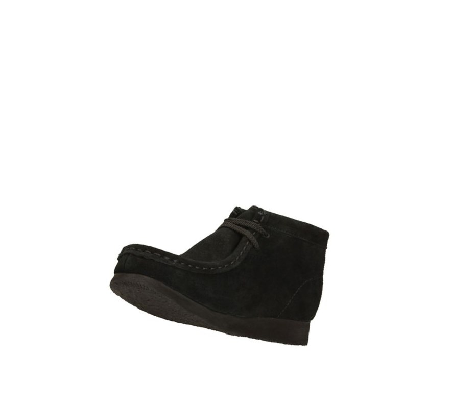 Clarks Original Wildleder Wallabee Mädchen Schwarz | NGLO03847