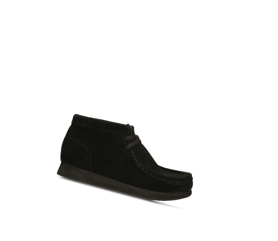 Clarks Original Wildleder Wallabee Mädchen Schwarz | NGLO03847