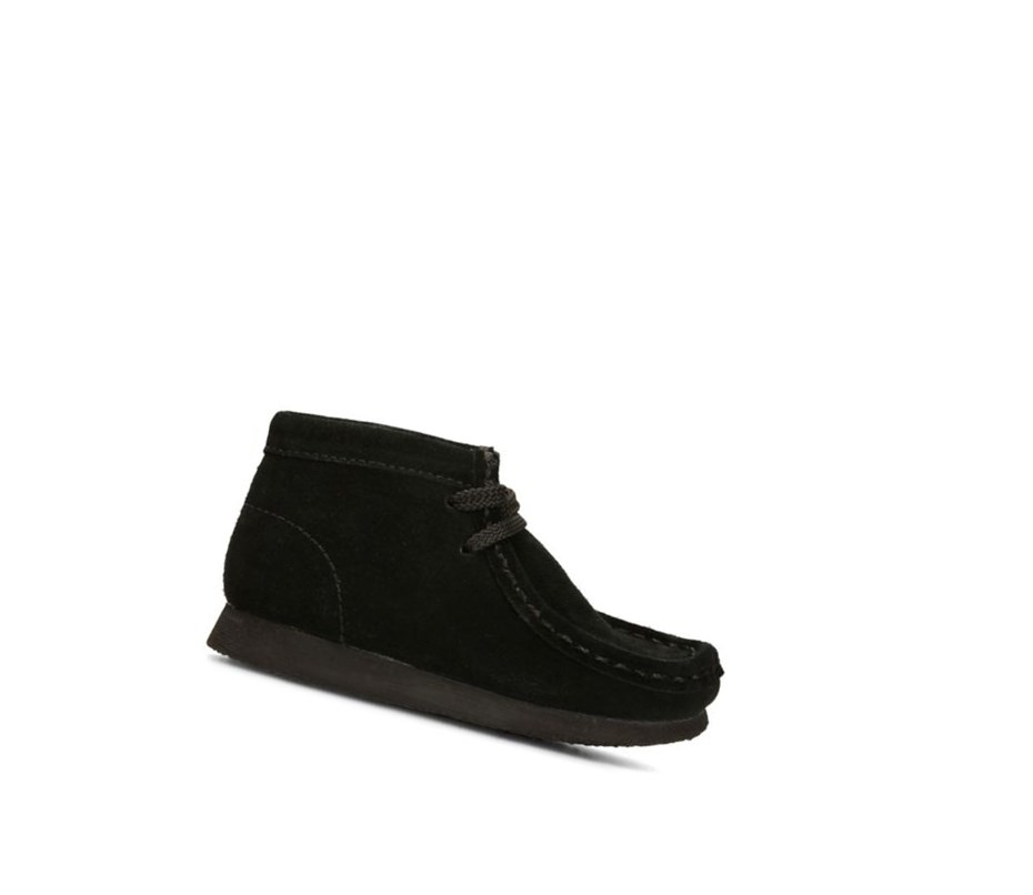 Clarks Original Wildleder Wallabee Mädchen Schwarz | WAIK40138