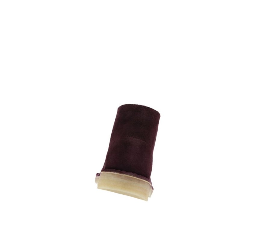 Clarks Original Wildleder Wüstenstiefel Damen Bordeaux | CJUL03987