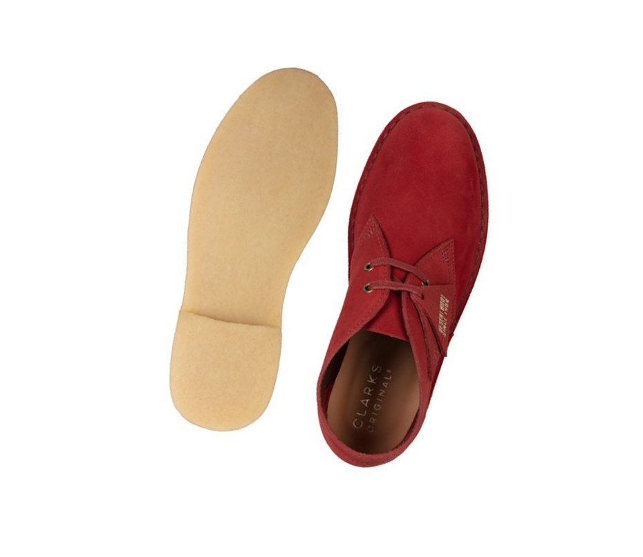 Clarks Original Wildleder Wüstenstiefel Damen Rot | GVJF27850