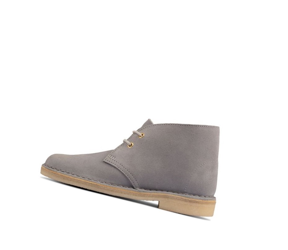 Clarks Original Wildleder Wüstenstiefel Damen Blau Grau | QHXB70329