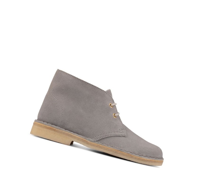 Clarks Original Wildleder Wüstenstiefel Damen Blau Grau | QHXB70329