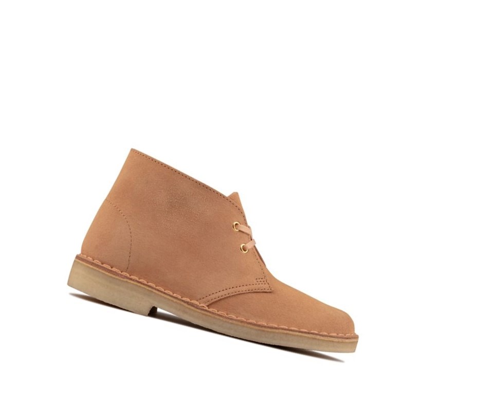 Clarks Original Wildleder Wüstenstiefel Damen Braun | RPDL63725