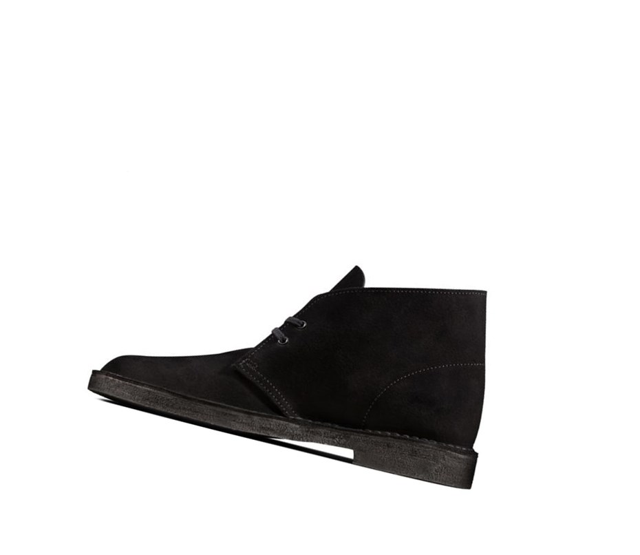 Clarks Original Wildleder Wüstenstiefel Herren Schwarz | TNAQ94561