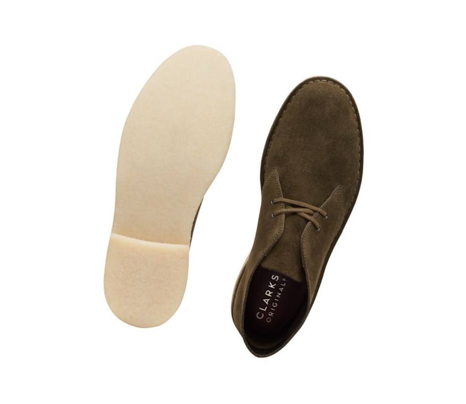 Clarks Original Wildleder Wüstenstiefel Herren Dunkelolivgrün | UWDT05482