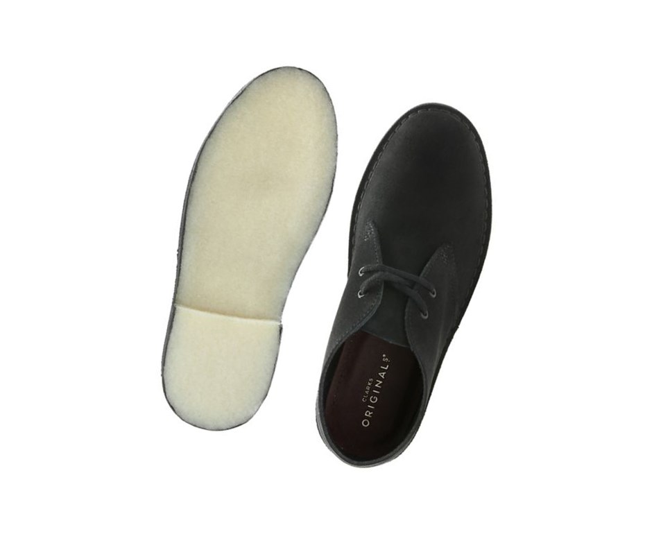 Clarks Original Wildleder Wüstenstiefel Damen Schwarz | WFDT35014