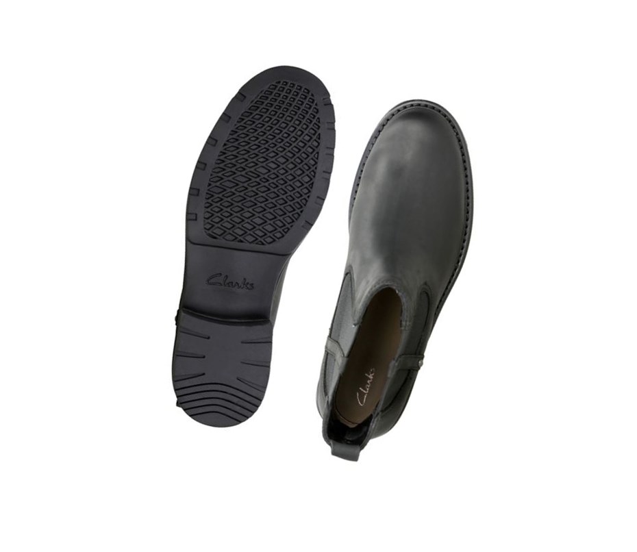 Clarks Orinoco Club Leder Chelsea Boots Damen Schwarz | TMSO01432