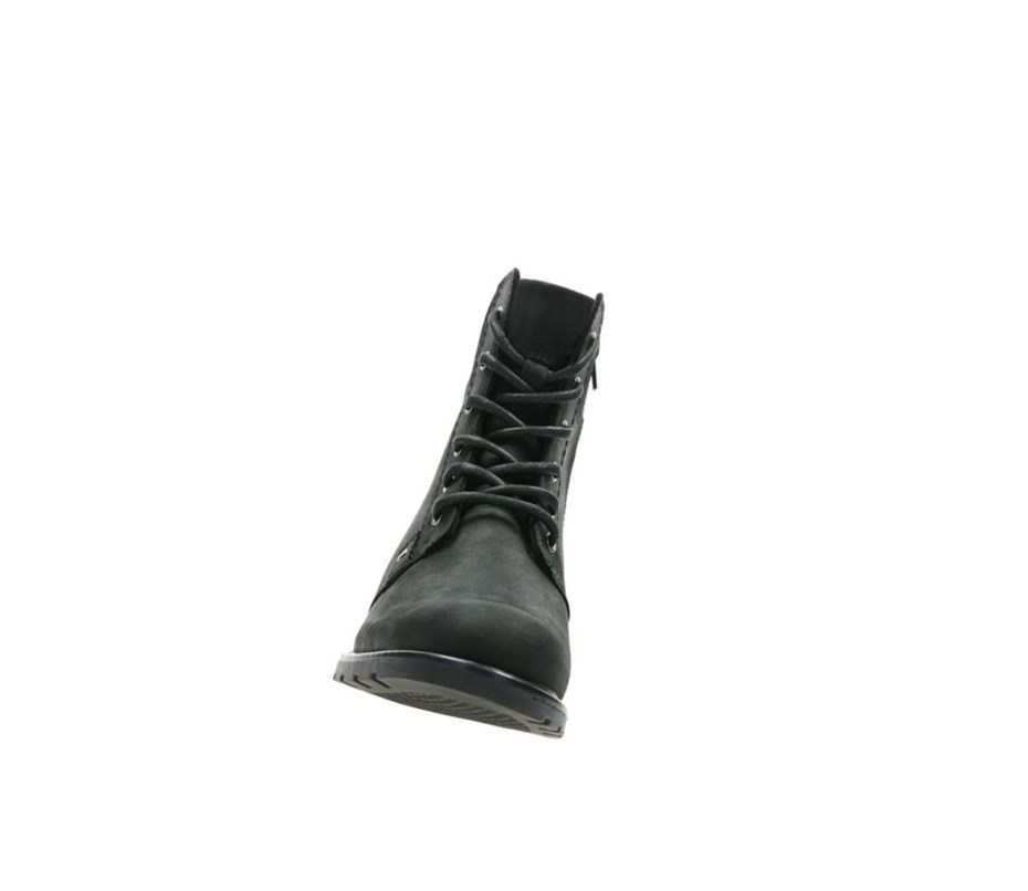 Clarks Orinoco Spice Leder Stiefeletten Damen Schwarz | BHWE29470