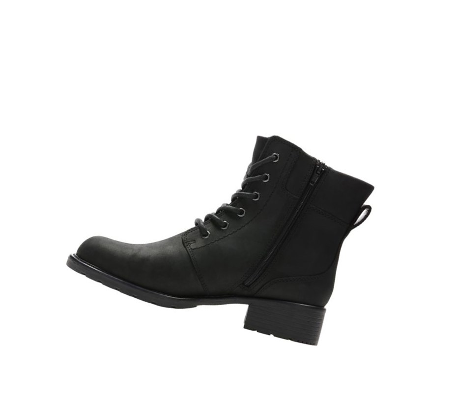 Clarks Orinoco Spice Leder Stiefeletten Damen Schwarz | BHWE29470