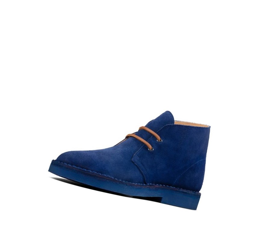 Clarks Ortholite Wildleder Wüstenstiefel Damen Blau | BOWH71645