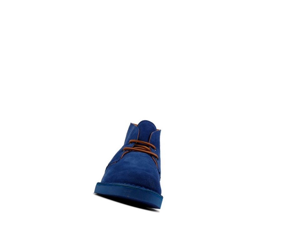 Clarks Ortholite Wildleder Wüstenstiefel Herren Blau | CSXW74529