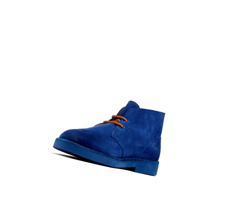Clarks Ortholite Wildleder Wüstenstiefel Herren Blau | CSXW74529