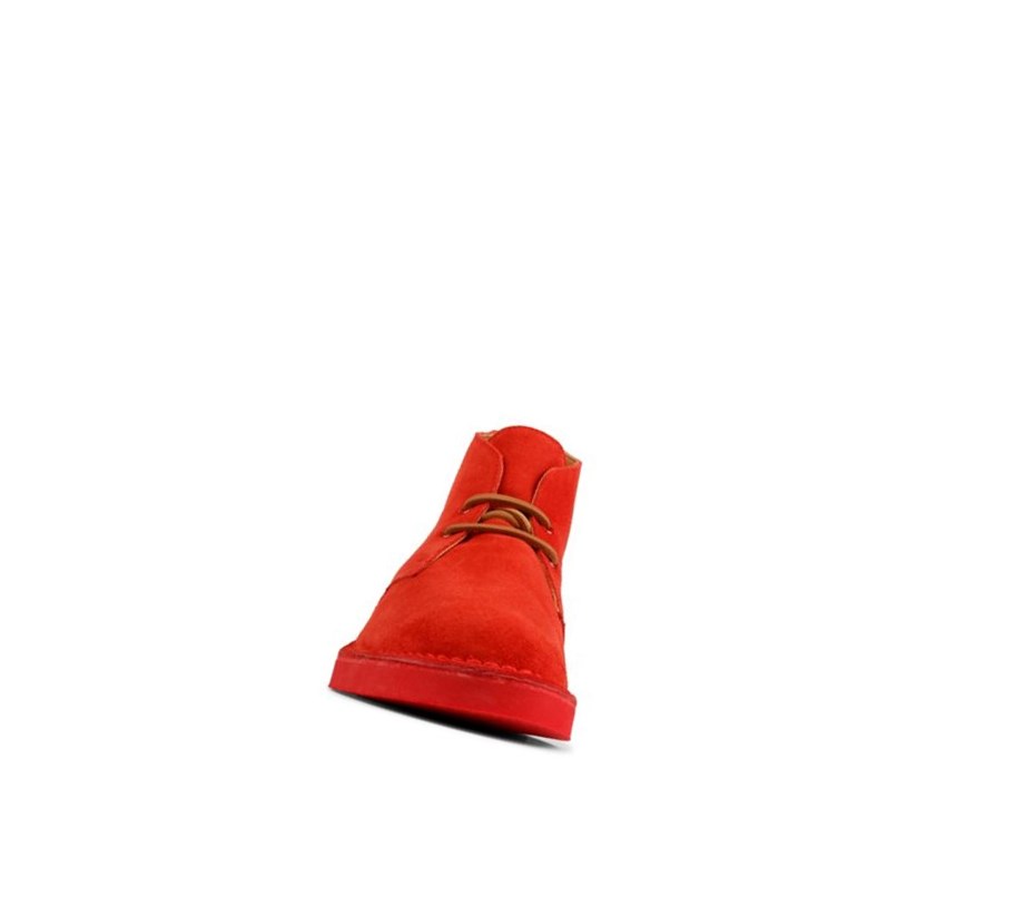 Clarks Ortholite Wildleder Wüstenstiefel Herren Rot | PUWL78045