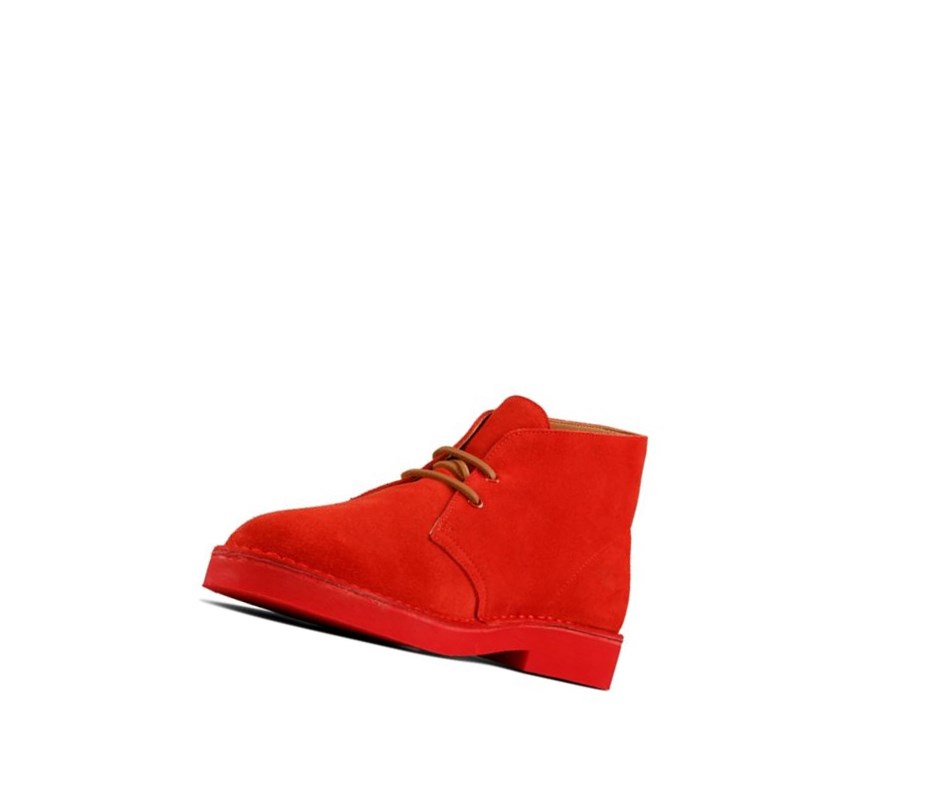 Clarks Ortholite Wildleder Wüstenstiefel Herren Rot | PUWL78045