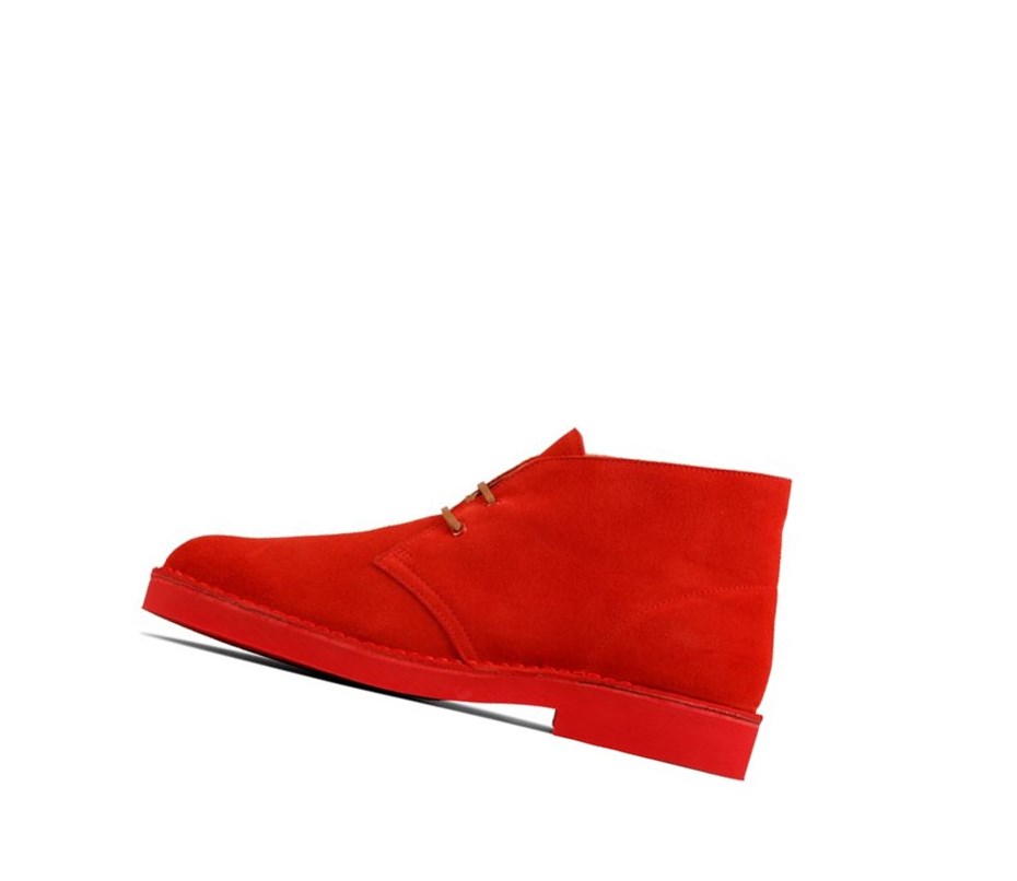 Clarks Ortholite Wildleder Wüstenstiefel Herren Rot | PUWL78045