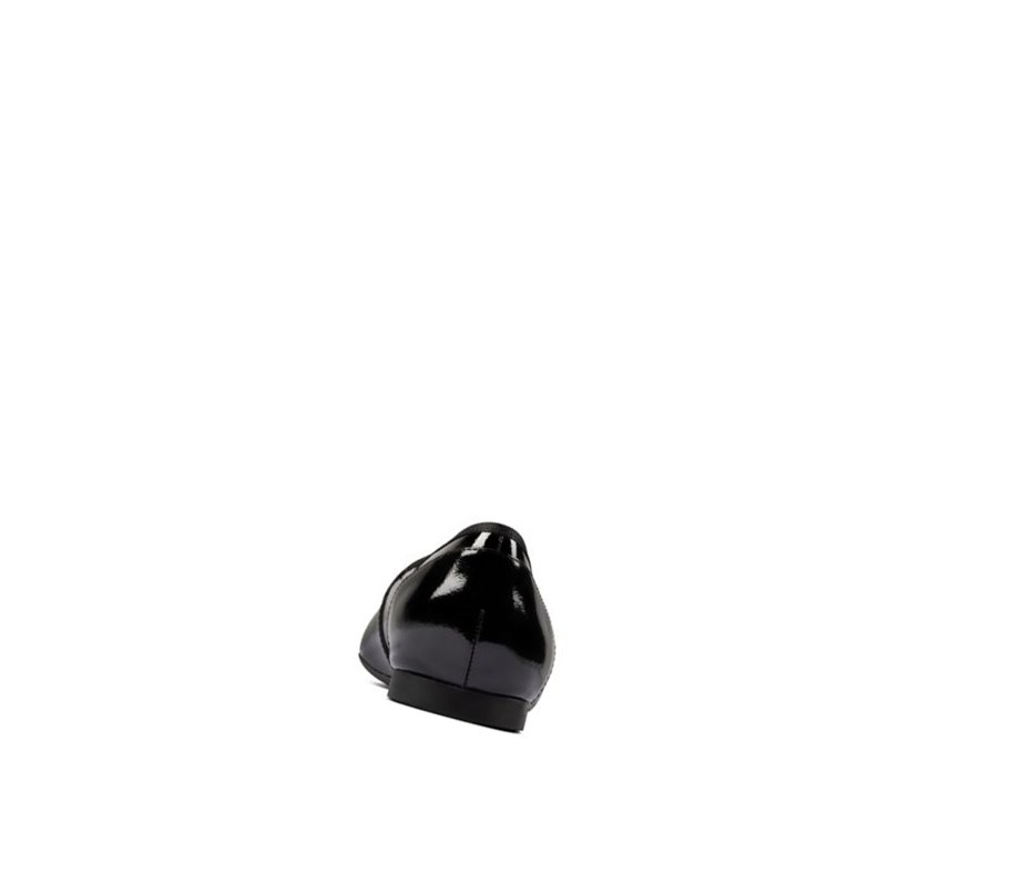 Clarks Patale Lack Leder Ballerinas Damen Schwarz | XQEF52186