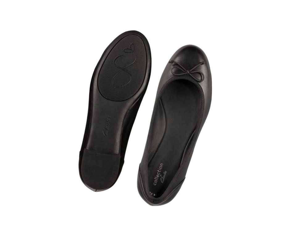 Clarks Patale Leder Weite Fit Slip On Schuhe Damen Schwarz | UAMQ92658