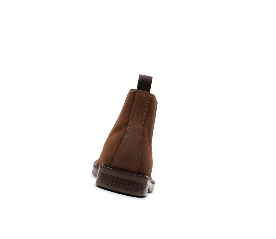 Clarks Paulson Up Wildleder Chelsea Boots Herren Dunkelbraun | OHLG31509