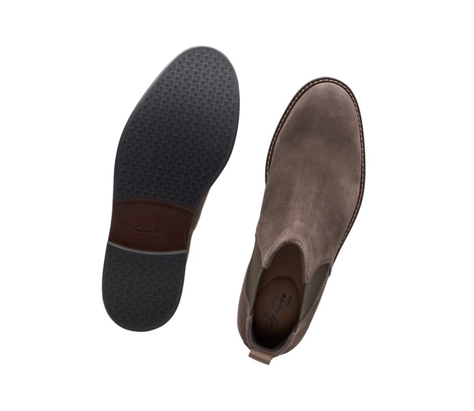 Clarks Paulson Up Wildleder Chelsea Boots Herren Beige | YOFM89716