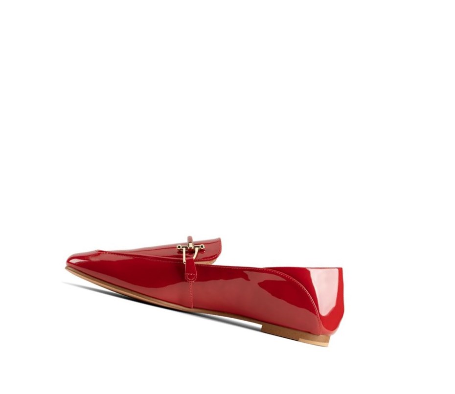 Clarks Pure 2 Lack Leder Loafers Damen Rot | IROJ18479
