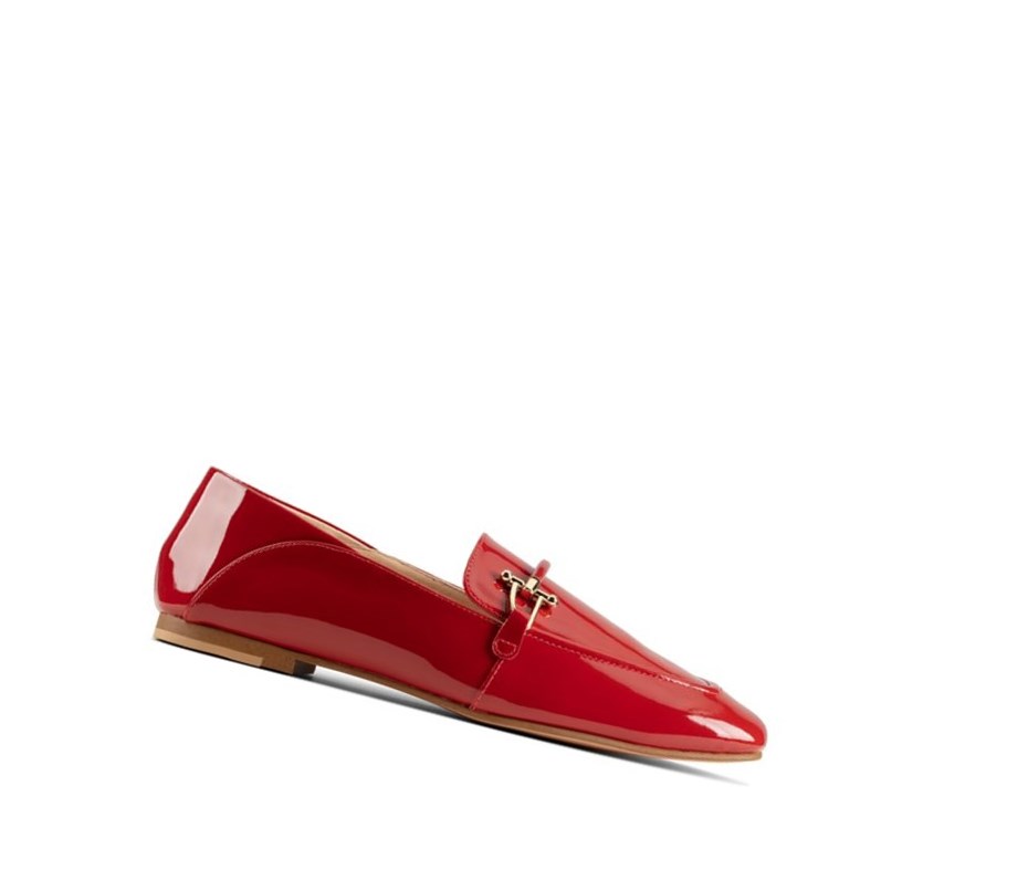 Clarks Pure 2 Lack Leder Loafers Damen Rot | IROJ18479