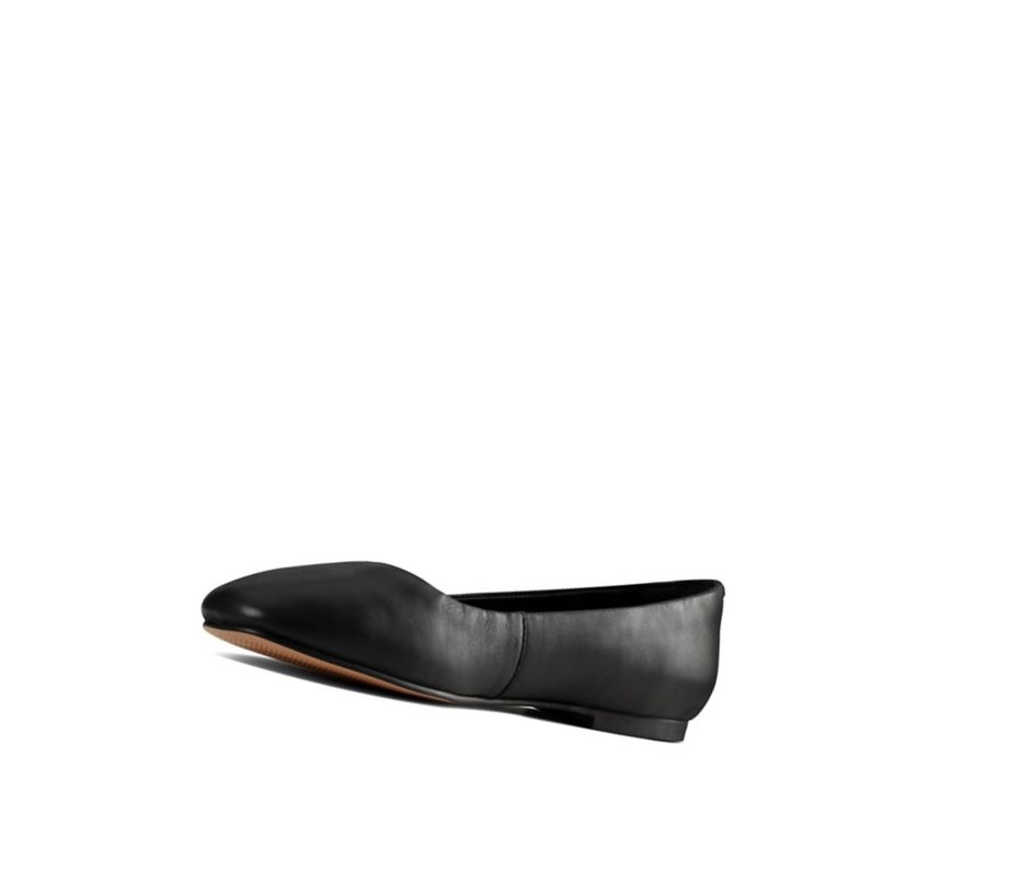 Clarks Pure 2 Leder Ballerinas Damen Schwarz | ACEM02376