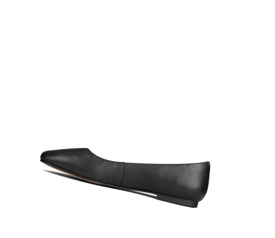 Clarks Pure 2 Leder Ballerinas Damen Schwarz | ACEM02376