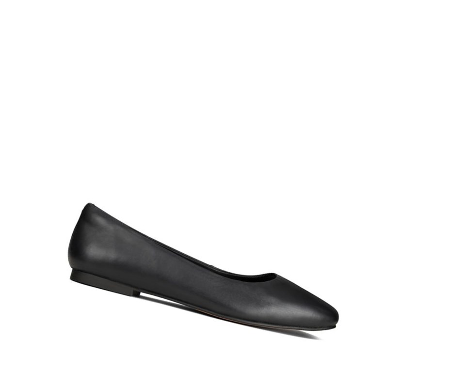 Clarks Pure 2 Leder Ballerinas Damen Schwarz | ACEM02376