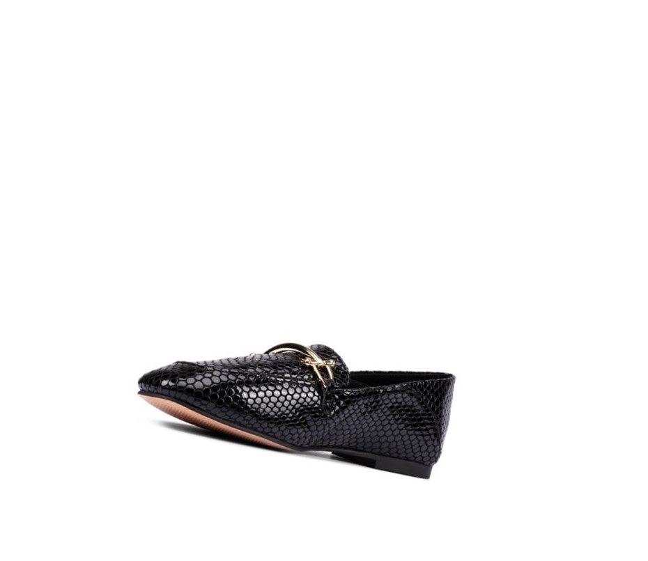 Clarks Pure 2 Leder Flache Schuhe Damen Schwarz | AUVQ58347