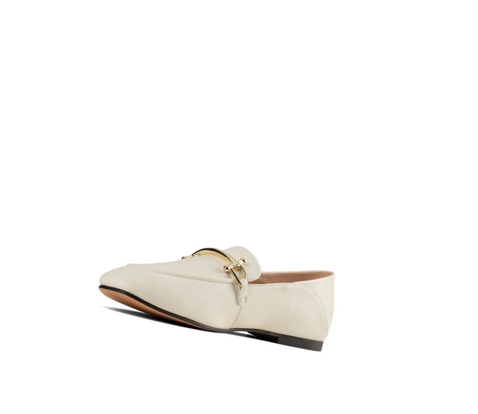 Clarks Pure 2 Leder Flache Schuhe Damen Weiß | ZUNK74501