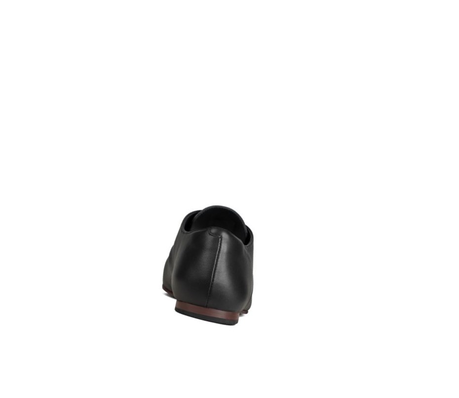 Clarks Pure 2 Spitze Leder Flache Schuhe Damen Schwarz | KTVC36082