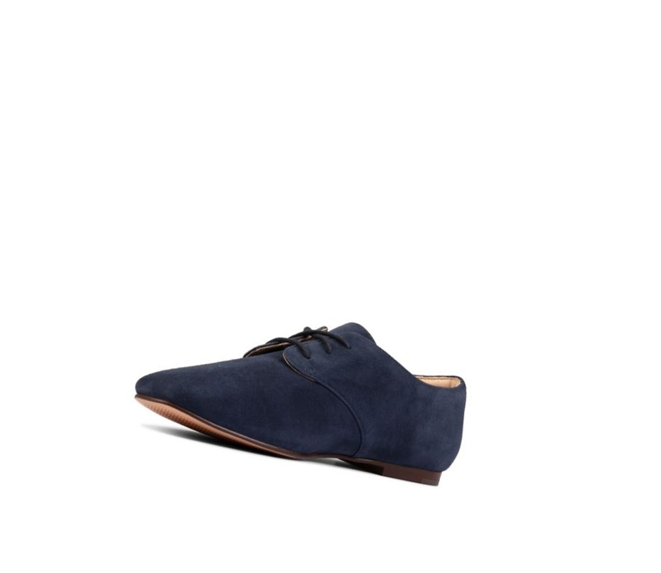 Clarks Pure 2 Spitze Wildleder Freizeitschuhe Damen Navy | KCSI15327