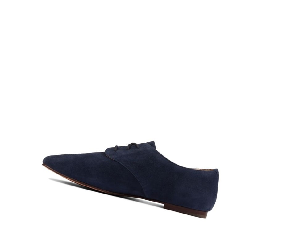 Clarks Pure 2 Spitze Wildleder Freizeitschuhe Damen Navy | KCSI15327