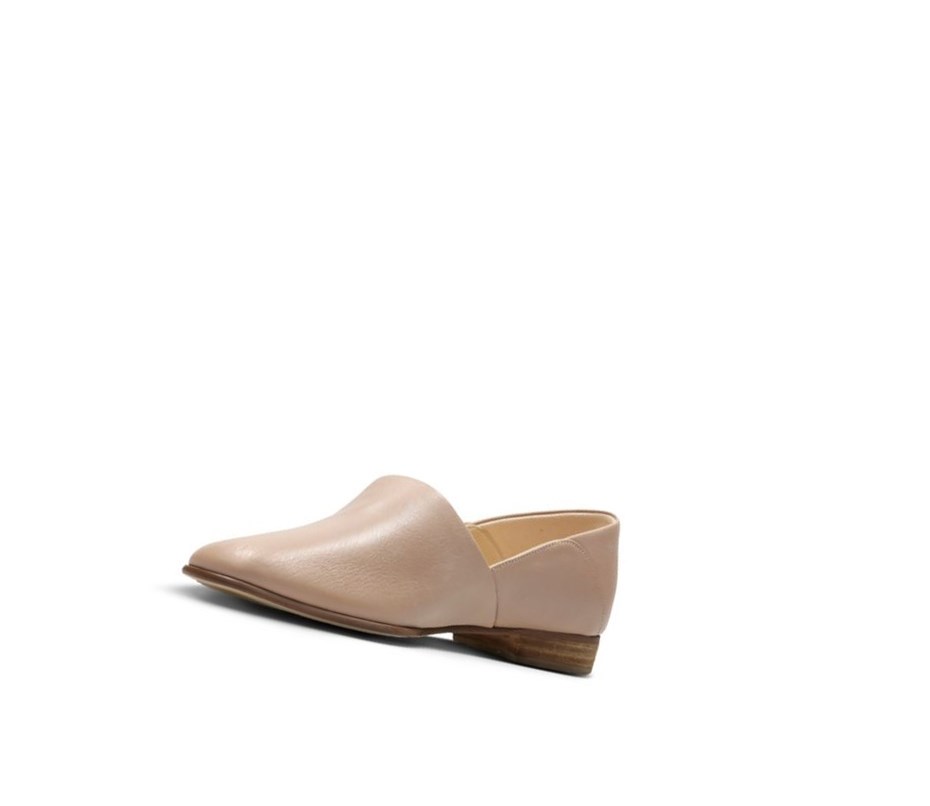 Clarks Pure Tone Leder Slip On Schuhe Damen Hautfarbe | DHAB36724