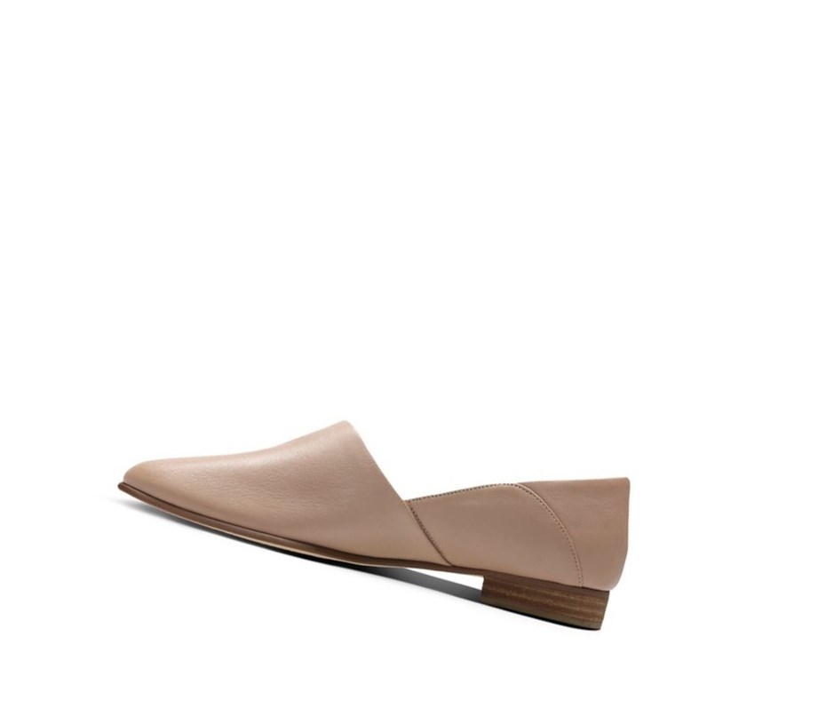 Clarks Pure Tone Leder Slip On Schuhe Damen Hautfarbe | DHAB36724