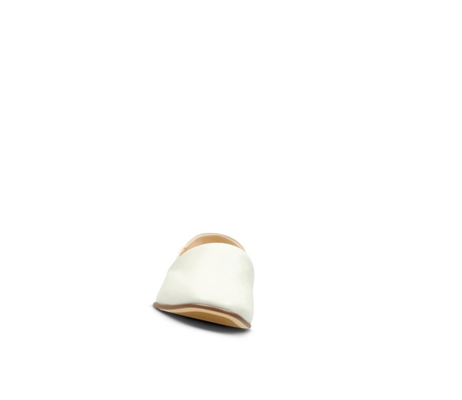 Clarks Pure Tone Leder Weite Fit Slip On Schuhe Damen Weiß | UAIC80421