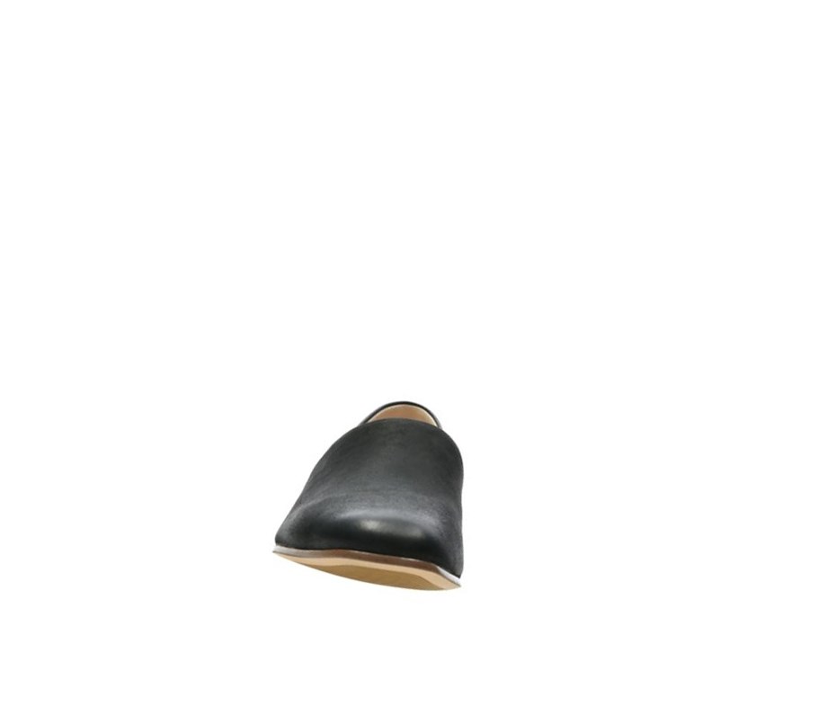 Clarks Pure Tone Slip On Leder Weite Fit Slip On Schuhe Damen Schwarz | QKSN20147