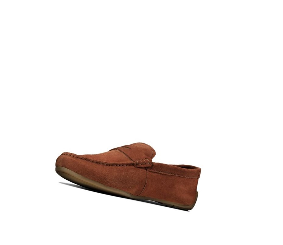 Clarks Reazor Penny Wildleder Slip On & Loafers Herren Braun | VOFL01354