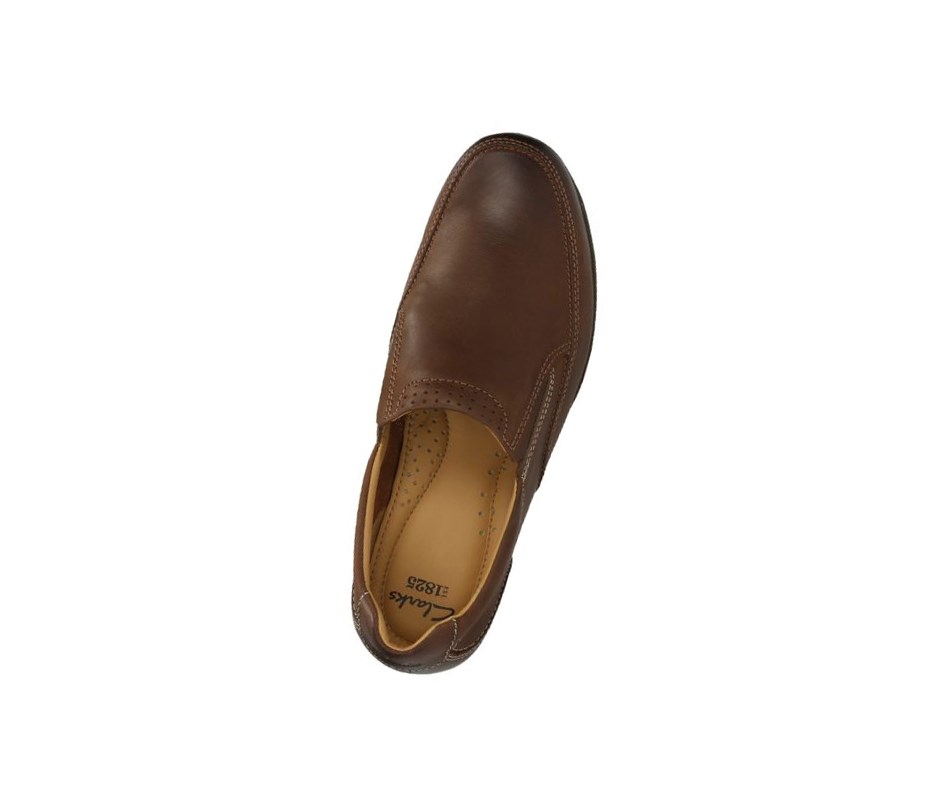 Clarks Recline Free Leder Slip On Schuhe Herren Braun | XOVB75430