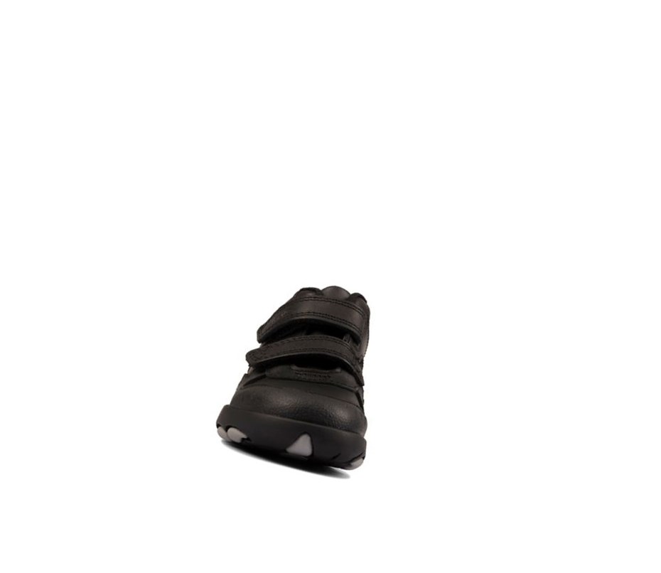 Clarks Rex Crash Leder Stiefeletten Jungen Schwarz | NTCD76912