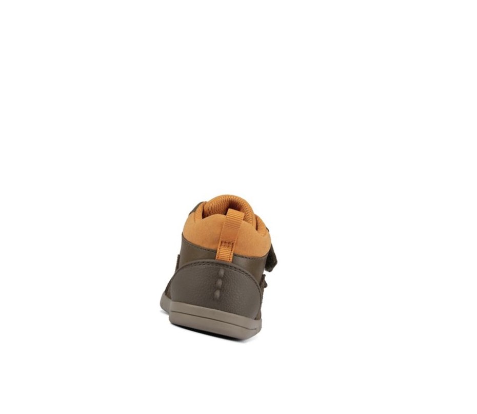 Clarks Rex Park Leder Wanderschuhe Mädchen Khaki | GCTV90235