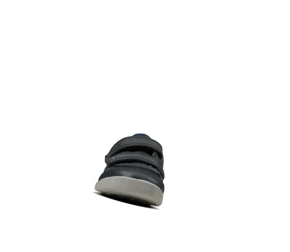 Clarks Rex Quest Leder Lederschuhe Mädchen Navy | GBTZ68392