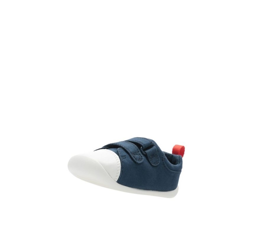 Clarks Roamer Craft Canvas Textil Wanderschuhe Mädchen Navy | BFJY49507